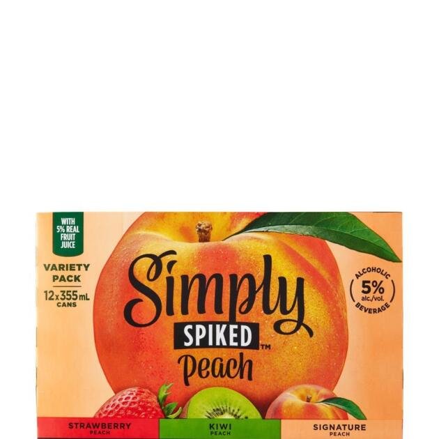 Simply Spiked Peach Nm 355Ml 12Uc