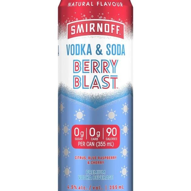 Smirnoff Vodka Soda Berry Blast