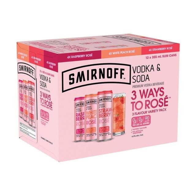 Smirnoff Vodka & Soda Rose